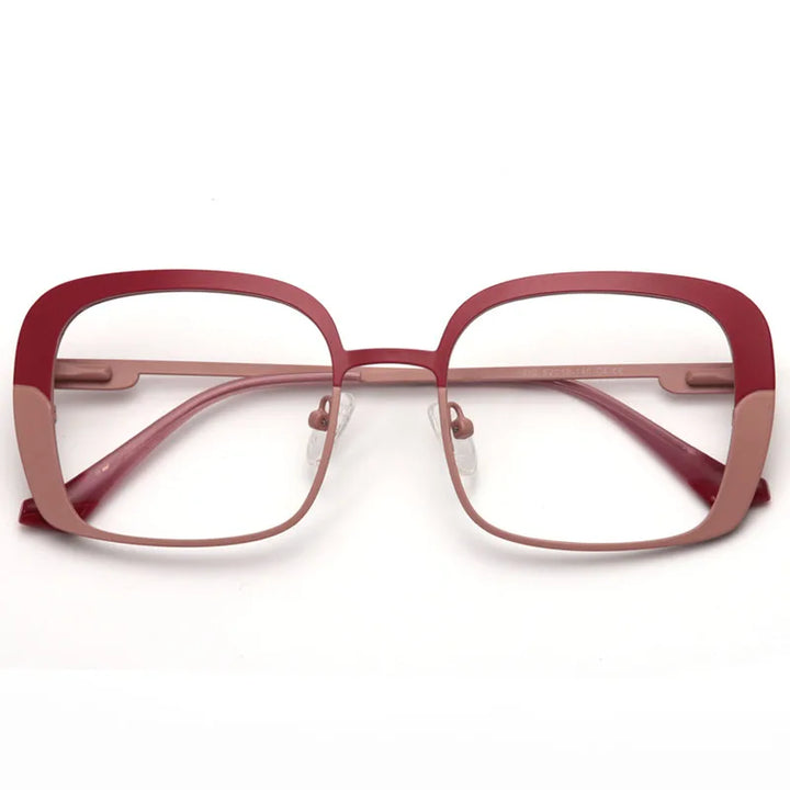 Muzz Women's Full Rim Square Thick Edge Alloy Eyeglasses 88524