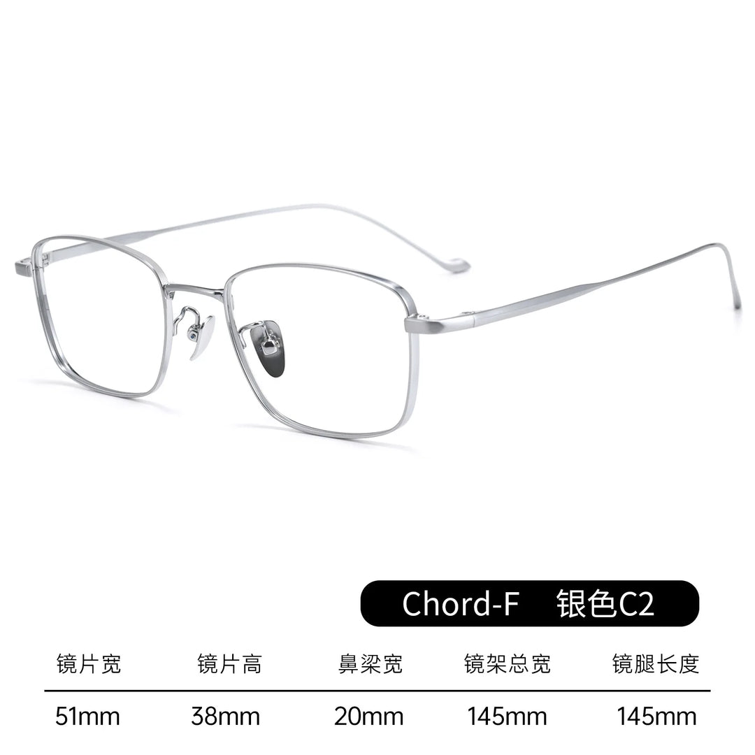 Bclear Unisex Full Rim Square Titanium Eyeglasses Fuz 13