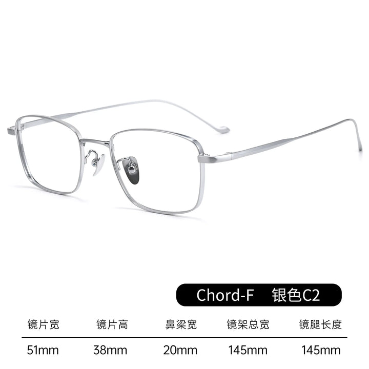 Bclear Unisex Full Rim Square Titanium Eyeglasses Fuz 13