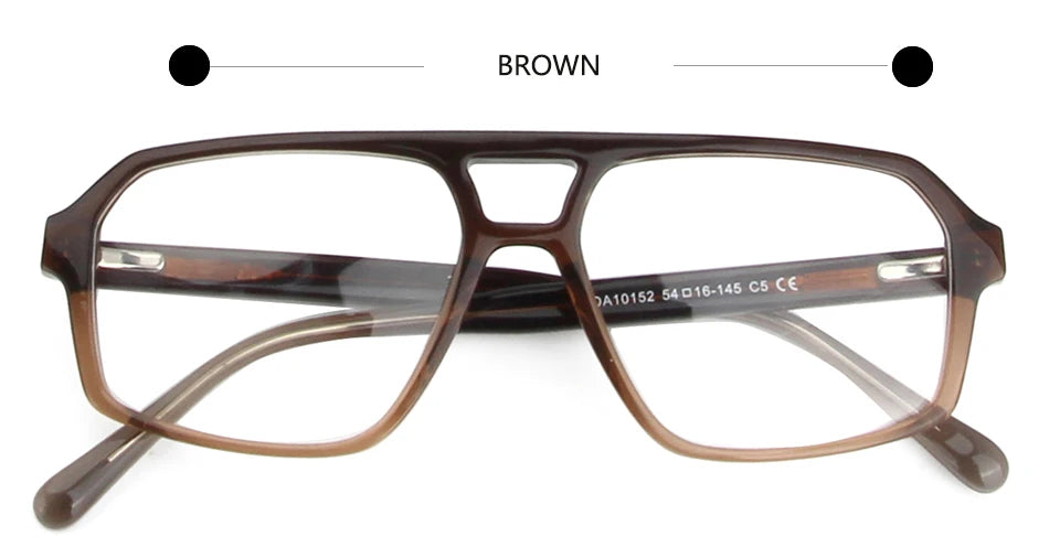 Esnbie Unisex Full Rim Pilot Acetate Eyeglasses RDA-10152