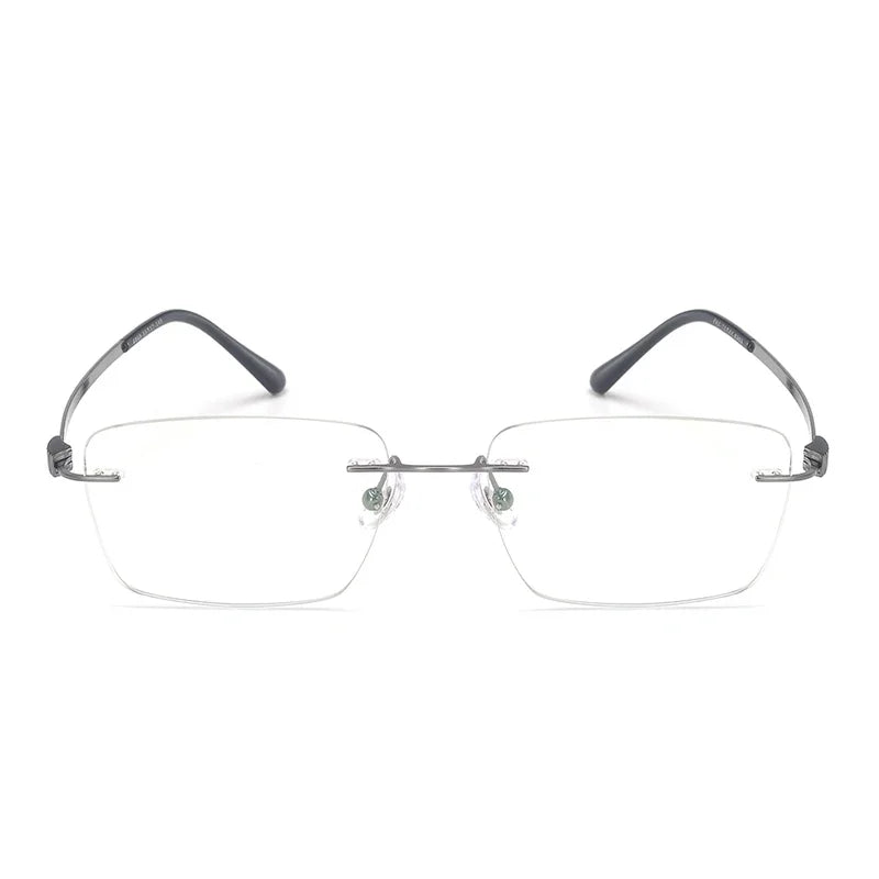 Bclear Men Rimless Square Titanium Eyeglasses MY-6069