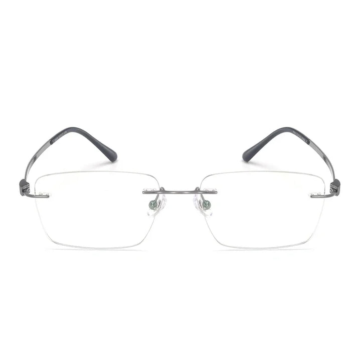 Bclear Men Rimless Square Titanium Eyeglasses MY-6069