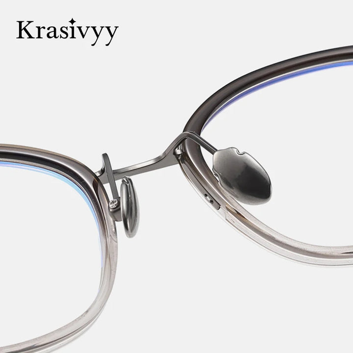 Krasivyy Unisex Full Rim Oval Titanium Prescription Eyeglasses ARLT6906 - view 5
