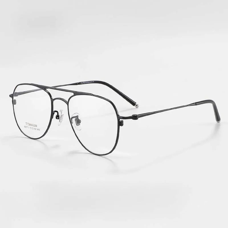 Aror Unisex Full Rim Square Double Bridge Titanium Eyeglasses 89771