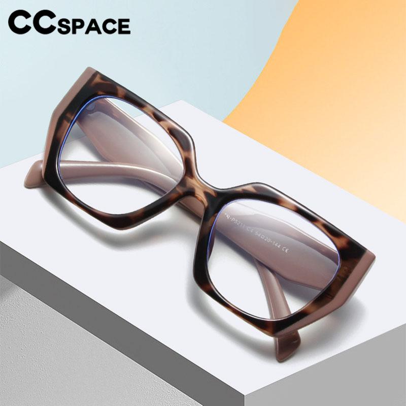 CCSpace Women's Full Rim Square Cat Eye Tr 90 Titanium Eyeglasses 56790 Full Rim CCspace   