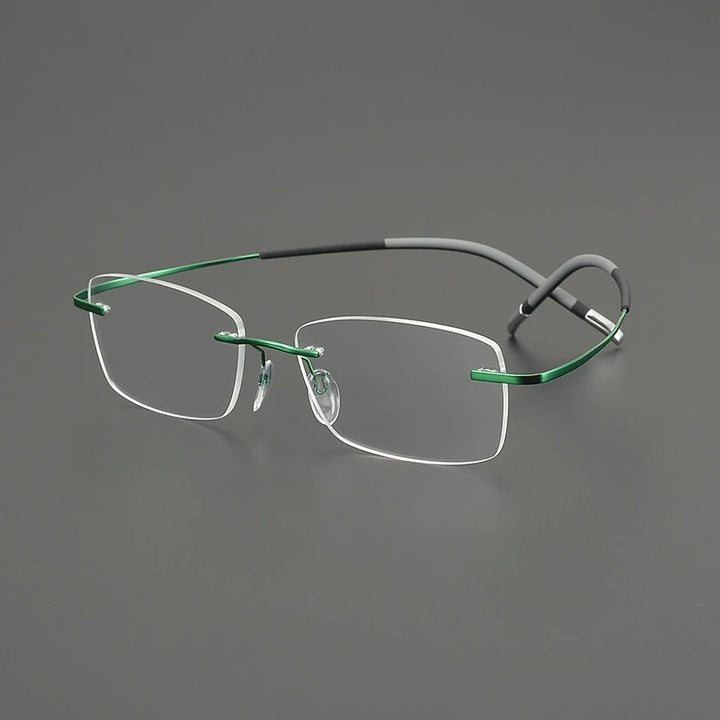 Gatenac Unisex Rimless Square Titanium Eyeglasses G85899