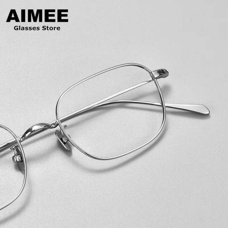 Aimee Unisex Full Rim Square Titanium Eyeglasses 19199 Full Rim Aimee   