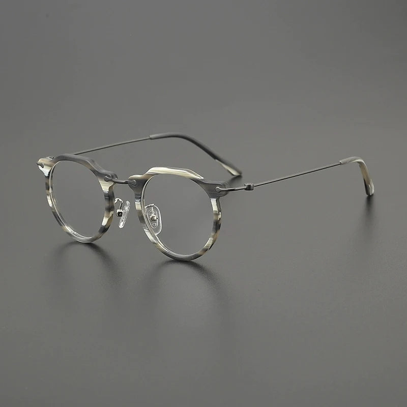 Gatenac Unisex Full Rim Square Acetate Titanium Eyeglasses G85905