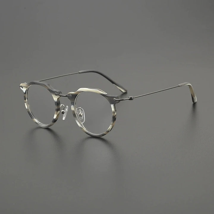 Gatenac Unisex Full Rim Square Acetate Titanium Eyeglasses G85905