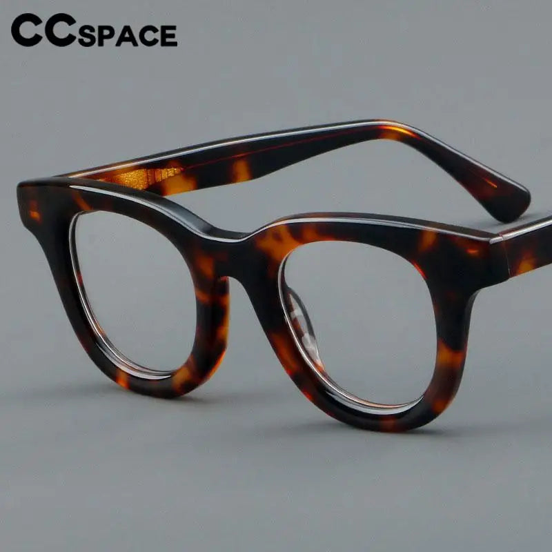 CCSpace Women's Full Rim Square Cat Eye Acetate Eyeglasses 57104 Full Rim CCspace   