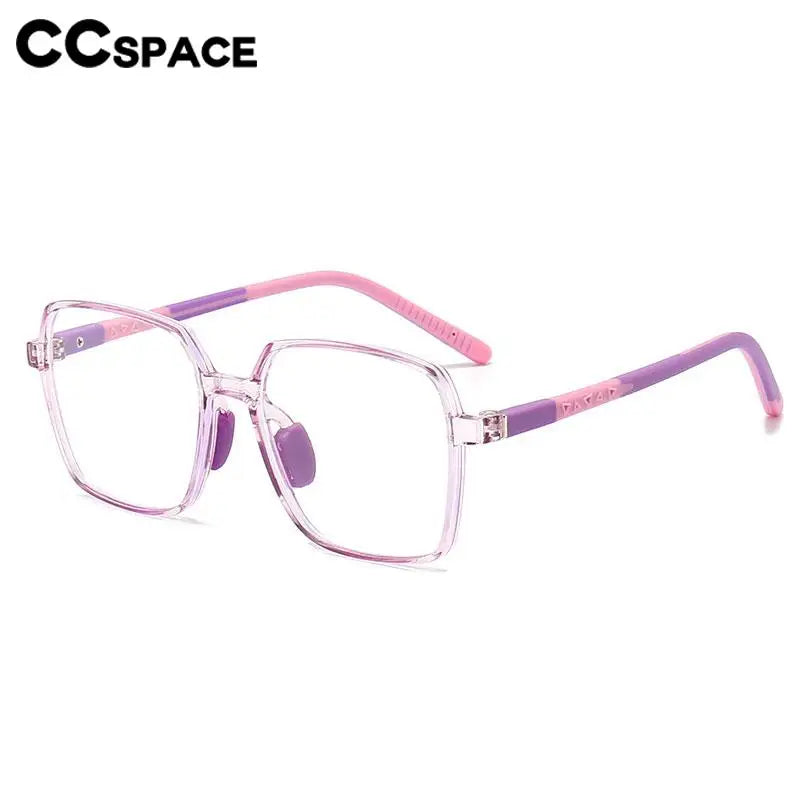 CCspace Unisex Children's Full Rim Square Tr 90 Titanium Eyeglasses 57511 Full Rim CCSpace   