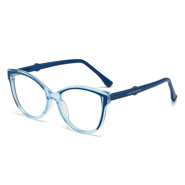 CCspace Women's Full Rim Oval Polycarbonate Reading Glasses R57605 Reading Glasses CCSpace +50 Blue 