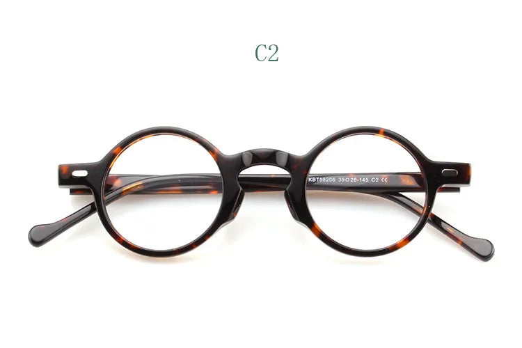 Yujo Women's Full Rim Round Acetate Fiber Eyeglasses 13628 Full Rim Yujo C2 CHINA