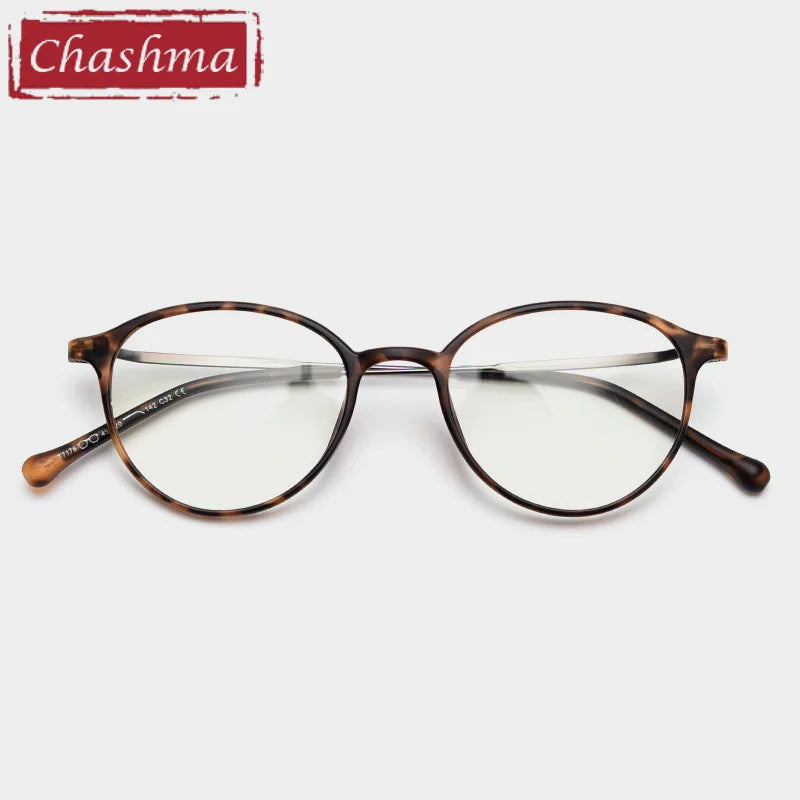 Chashma Ottica Women's Full Rim Round Tr 90 Titanium Eyeglasses 71764