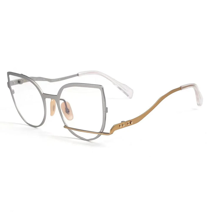 Muzz 0031-2 women's cat eye alloy prescription eyeglasses — view 5