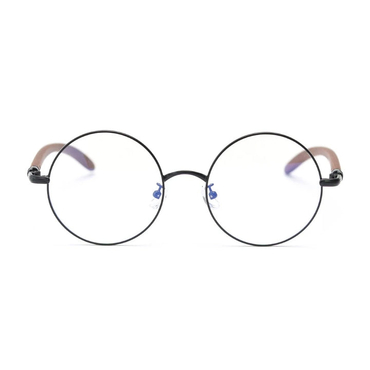 Yimaruili Unisex Full Rim Round Alloy Tr 90 Eyeglasses 00102 Full Rim Yimaruili Eyeglasses   