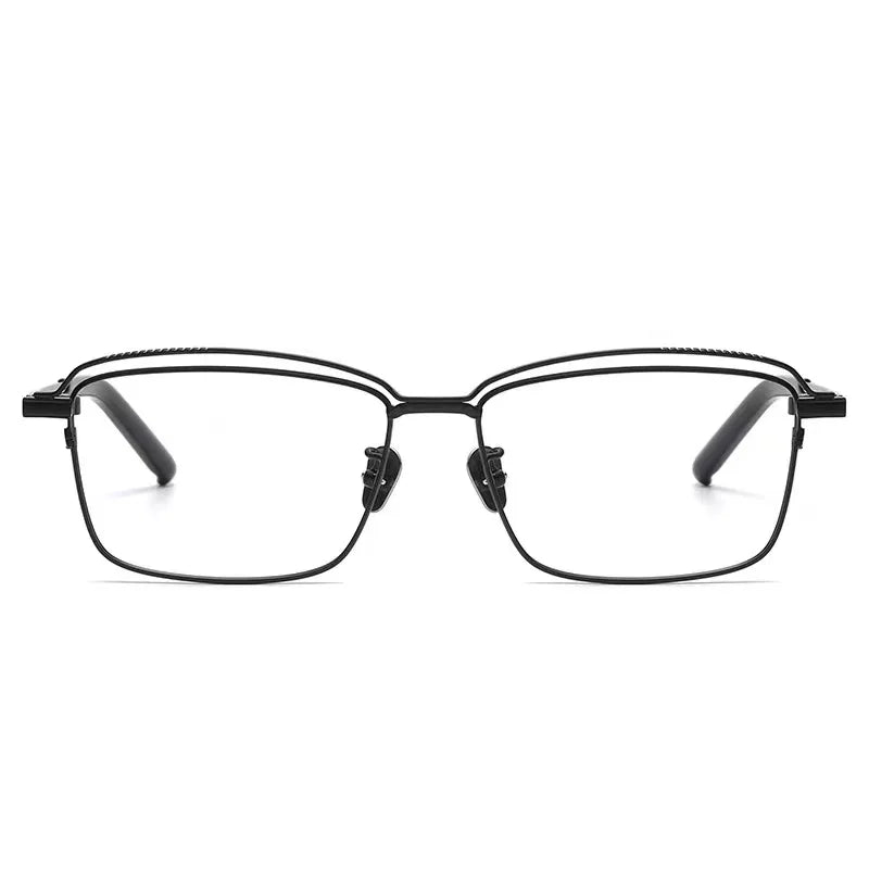 Aimee Unisex Full Rim Square Acetate Titanium Eyeglasses 95020 Full Rim Aimee   