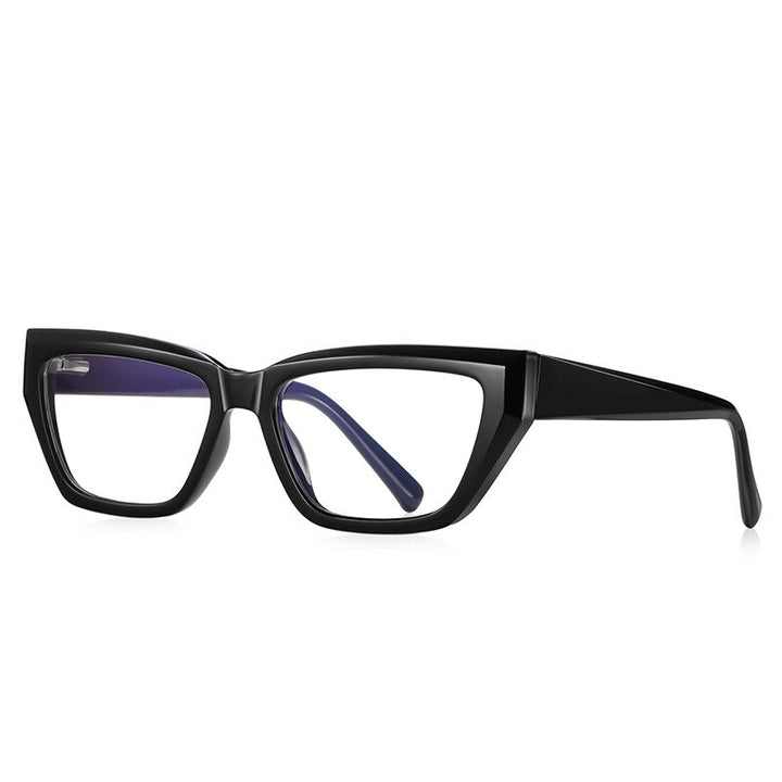 CCspace Women's Full Rim Square Cat Eye Tr 90 Eyeglasses 56598 Full Rim CCspace C1Black  