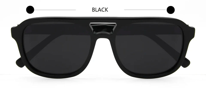 Esnbie Unisex Full Rim Square Double Bridge Acetate Sunglasses 230271