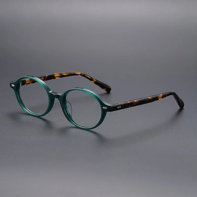 Momoja Unisex Full Rim Round Acetate Eyeglasses 78046
