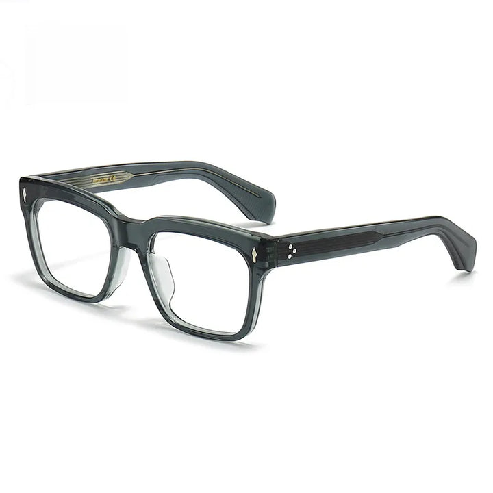 Black Mask Unisex Full Rim Acetate Square Eyeglasses 2040 Full Rim Black Mask   