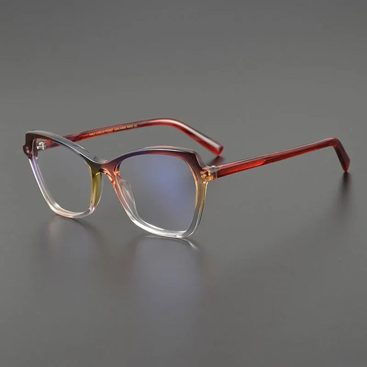 Nobler Unisex Full Rim Square Cat Eye Acetate Eyeglasses 19276 Full Rim Nobler C4  