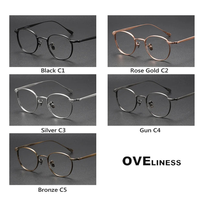 Oveliness Unisex Full Rim Oval Titanium Eyeglasses 0184 Full Rim Oveliness   