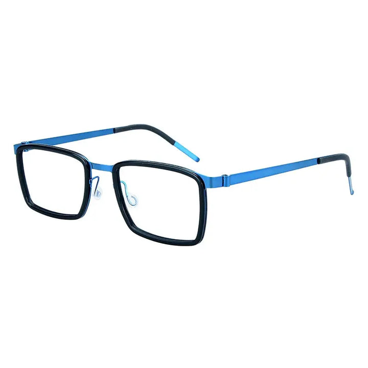 Bobbie 971100 Unisex Square Titanium Acetate Full Rim Frames FuzWeb