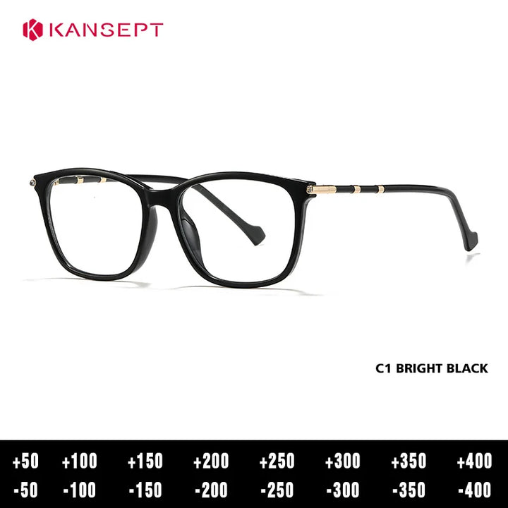 Kansept Women's Full Rim Square Tr 90 Alloy Reading Glasses 427001