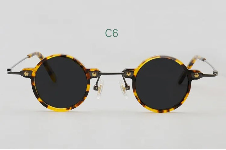 Yujo Unisex Small Round Acetate Alloy UV400 Polarized Sunglasses Sunglasses Yujo C6 China 