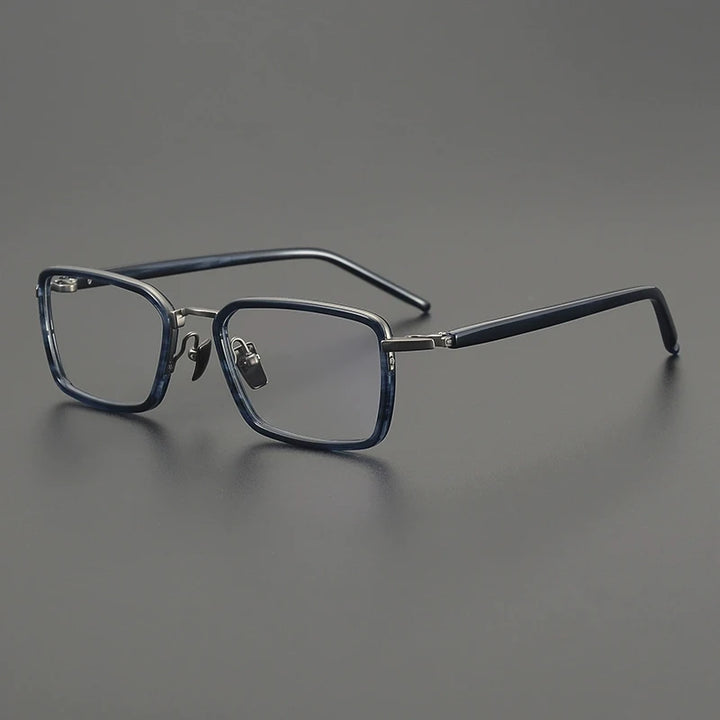Gatenac Unisex Full Rim Big Square Titanium Acetate Eyeglasses G2172