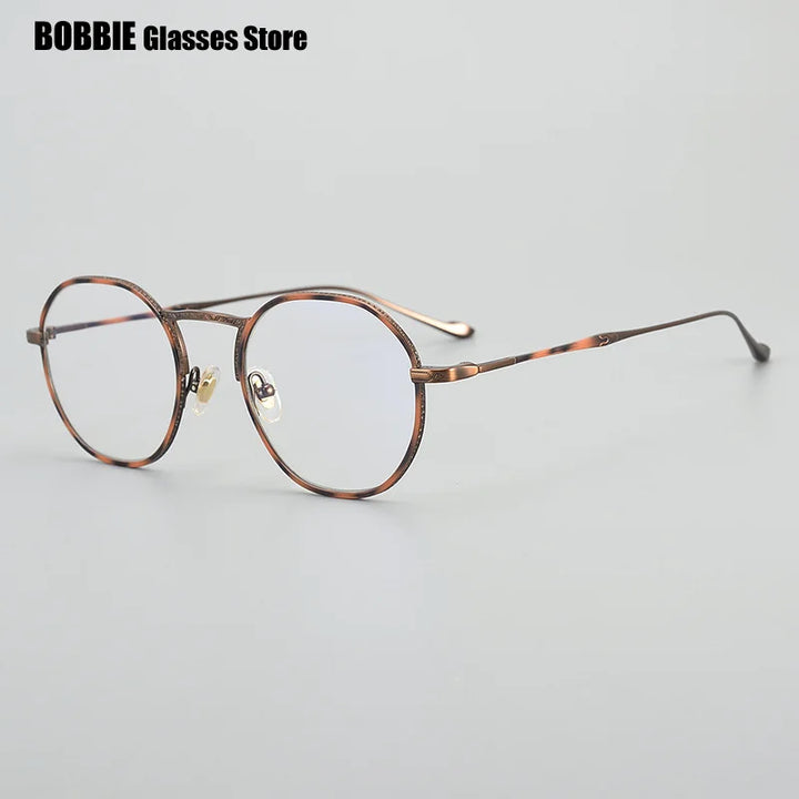 Bobbie Unisex Full Rim Square Round Acetate Titanium Eyeglasses 795923