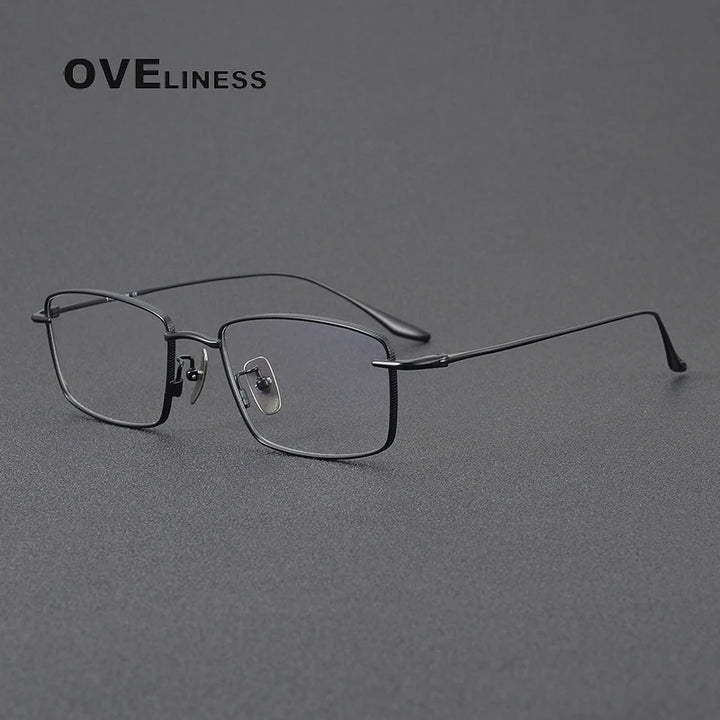 Oveliness Unisex Full Rim Square Titanium Eyeglasses 3175 Full Rim Oveliness black  