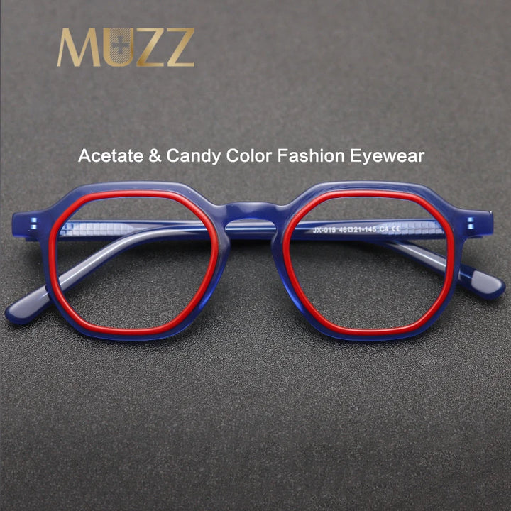 Muzz Women's Full Rim Round Acetate Eyeglasses 542015