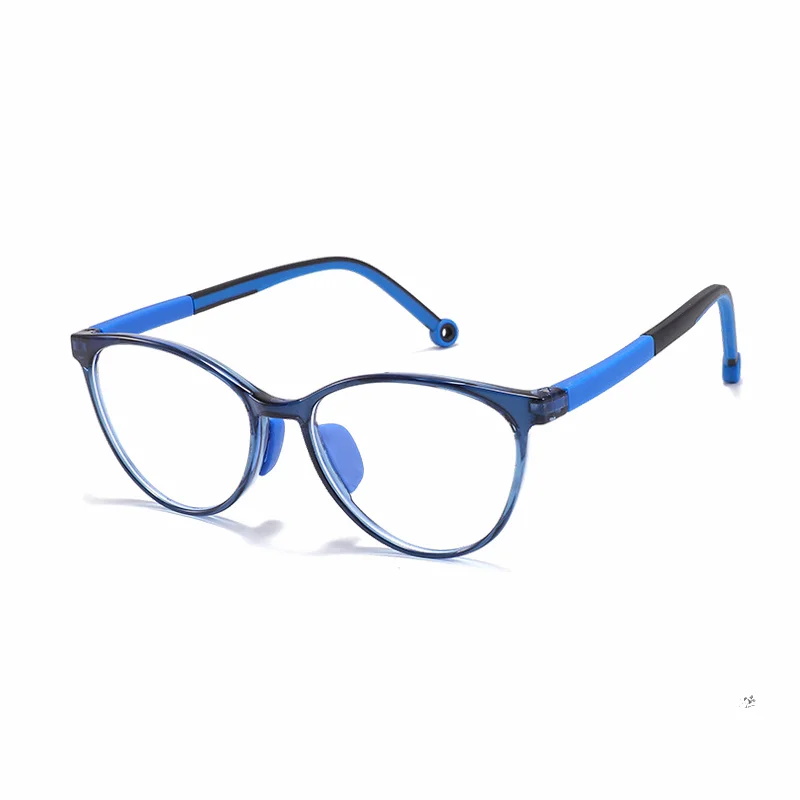 Ralferty Unisex Youth's Full Rim Square Tr 90 Acetate Eyeglasses R0223 Full Rim Ralferty C4 Dark Blue CHINA 