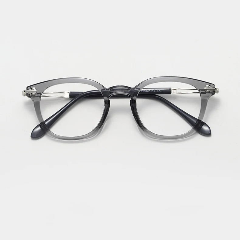 Kocolior Unisex Full Rim Square Alloy Acetate Photochromic  Reading Glasses 86058