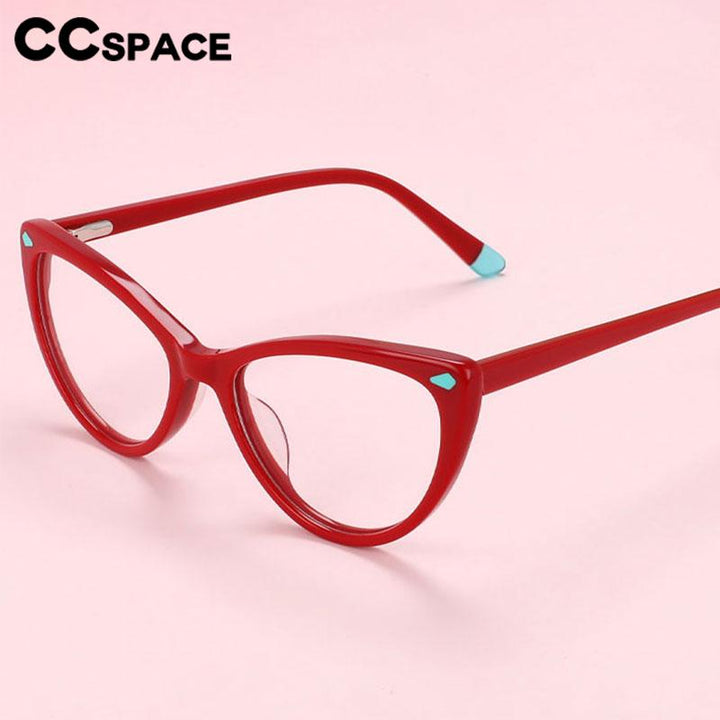 CCSpace Children's Unisex Full Rim Cat Eye Acetate Eyeglasses 56600 Full Rim CCspace   
