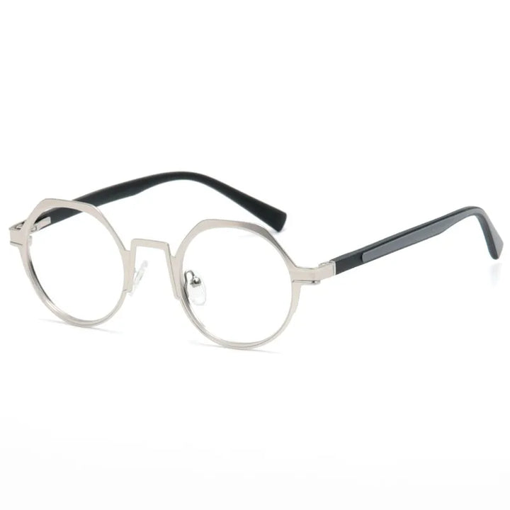 ﻿ Aror Women's Full Rim Flat Top Round Alloy Eyeglasses 88214