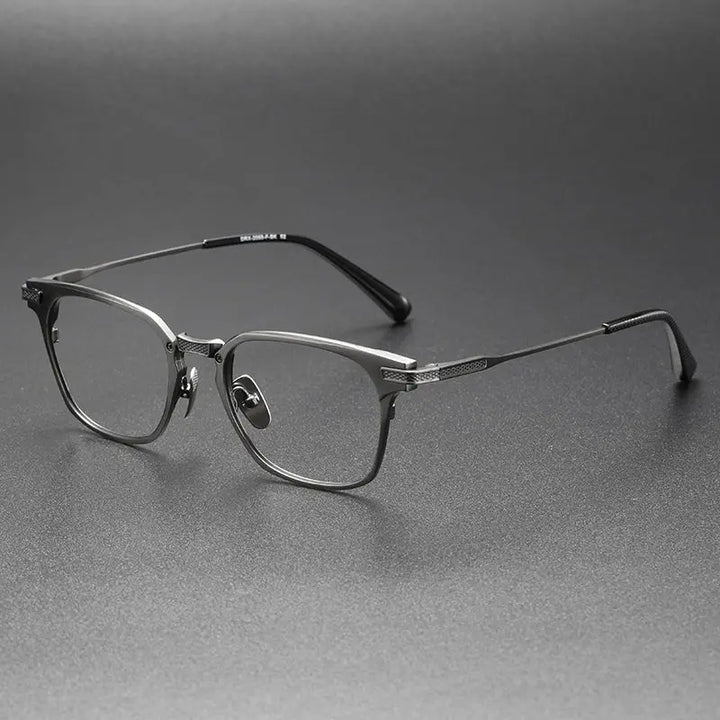 Bobbie Unisex Full Rim Square Titanium Eyeglasses D2068