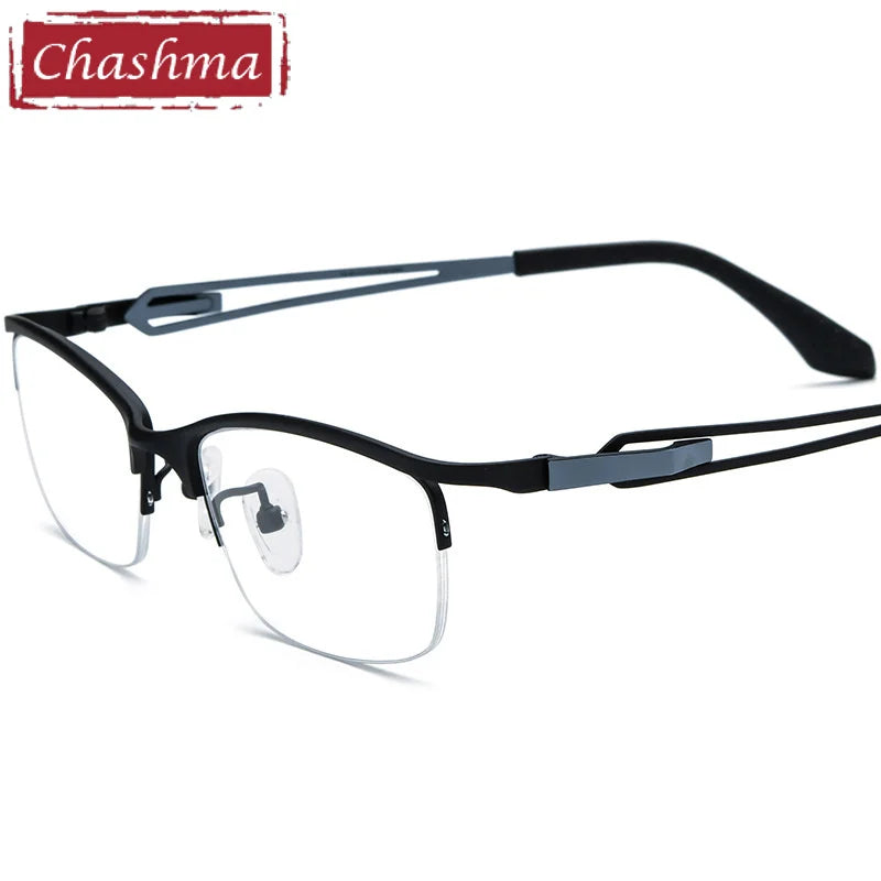 Chashma Women's Semi Rim Square Brow Line Titanium Eyeglasses 185867