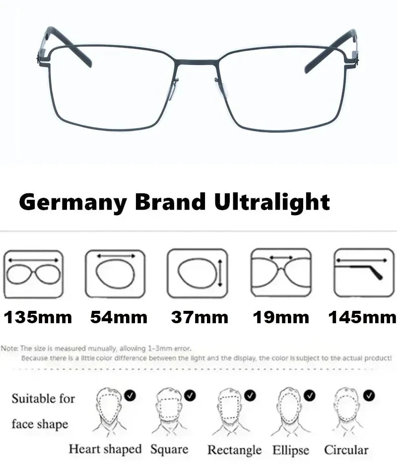 Aimee Women's Full Rim Square Screwless Steel Eyeglasses 54135