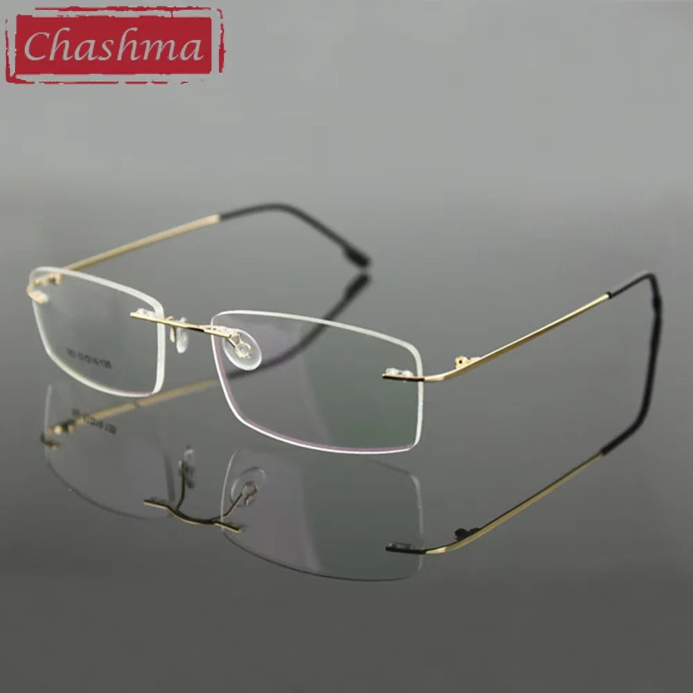 Chashma Women's Rimless Square Titanium Reading Glasses 942763 Reading Glasses Chashma