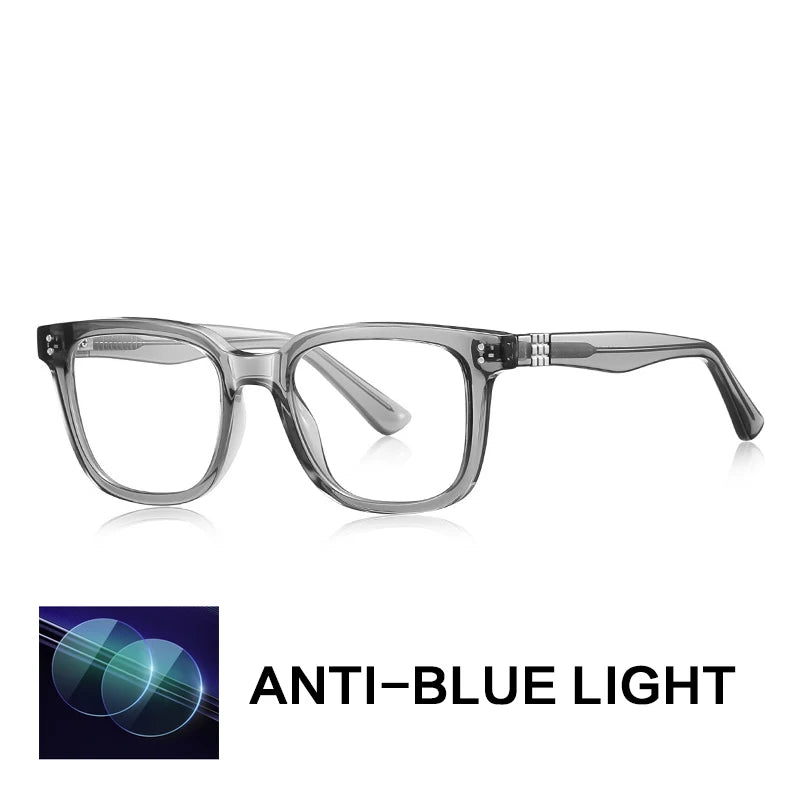 Gatenac Unisex Full Rim Square Tr 90 Titanium Reading Glasses Gxy2225