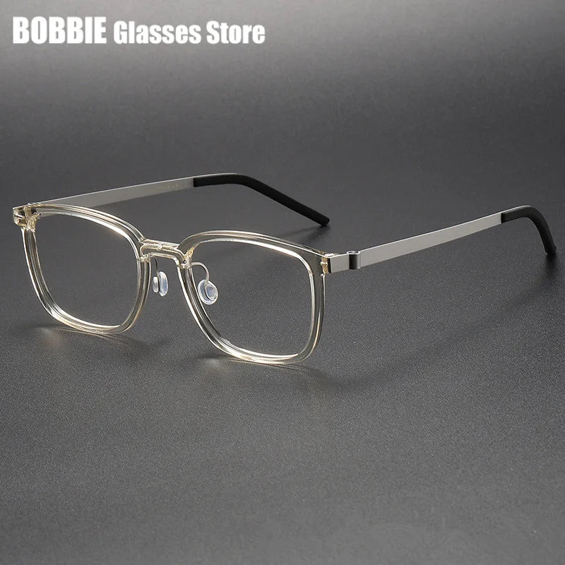 Bobbie Unisex Full Rim Square Titanium Acetate Eyeglasses 918523