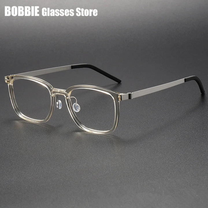 Bobbie Unisex Full Rim Square Titanium Acetate Eyeglasses 918523