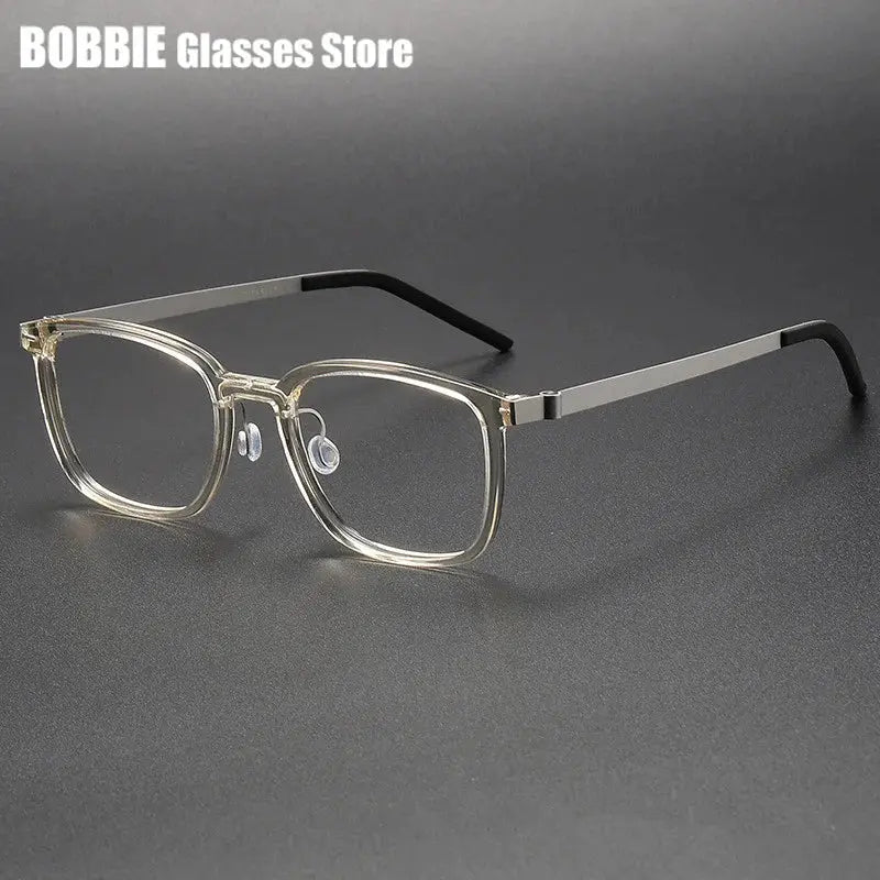 Bobbie Full Rim 180520 Unisex Pure Titanium Square Frames FuzWeb
