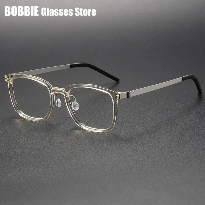 Bobbie Full Rim 180520 Unisex Pure Titanium Square Frames FuzWeb
