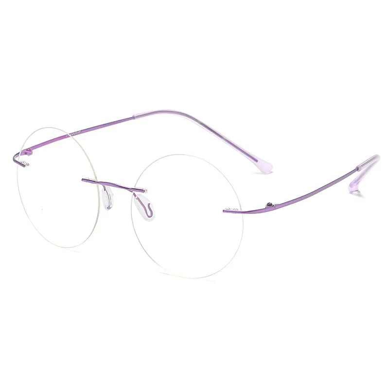 Momoja Women's Rimless Round Titanium Reading Glasses 729005