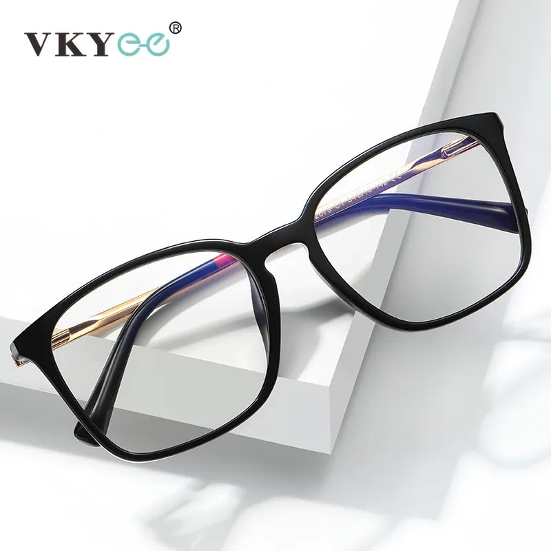 Vicky Men's Full Rim Square Tr 90 Titanium Reading Eyeglasses 2079 Reading Glasses Vicky   