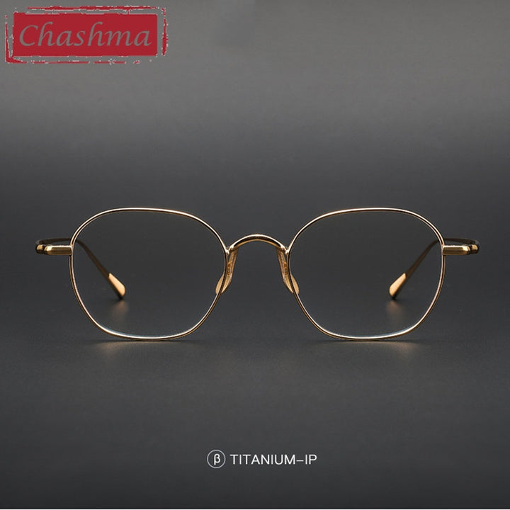 Chashma Unisex Full Rim Round Square Titanium Eyeglasses 46 Full Rim Chashma   